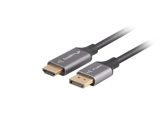 Kábel DisplayPort na HDMI 4K 1m čierno-strieborný