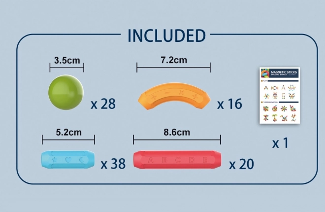 Magnetické stavebné bloky - sada 102 prvkov