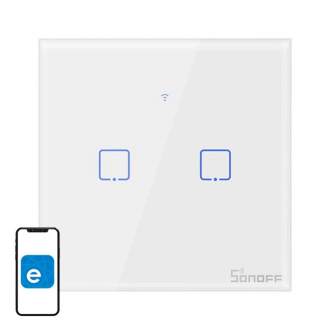 Smart Svetelný Spínač WiFi 2-kanálový