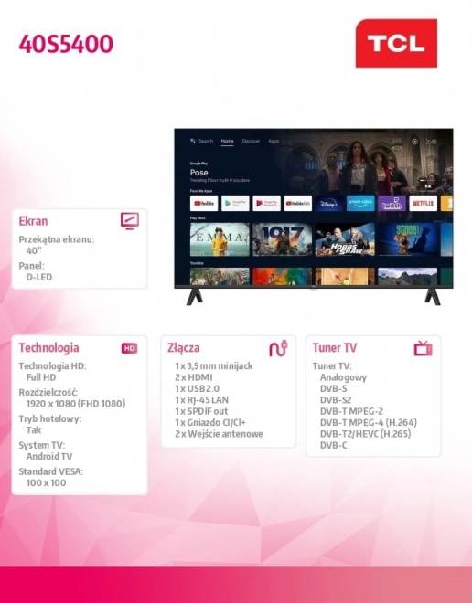 LED televízor 40 palcov
