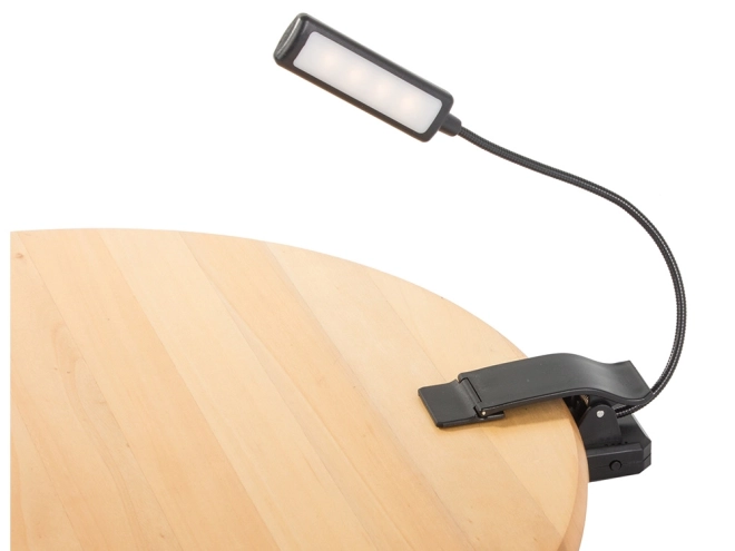 Stolná lampa na čítanie s LED klipom