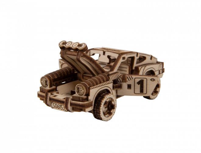 Drevené 3D puzzle - model rally auta