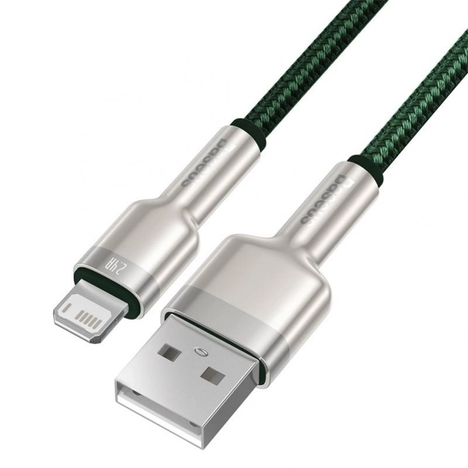 USB kábel pre Lightning Baseus Cafule 2,4 A 1 m zelený