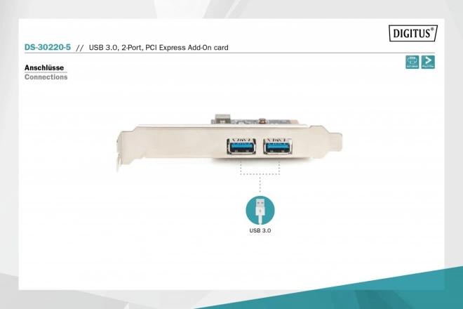 Usb 3.0 kontrolér PCIe s nízkym profilom