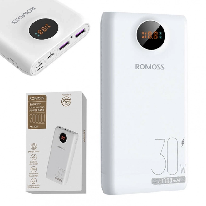 Powerbanka Romoss 20000mAh 30W - Biela