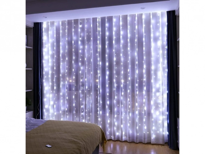 Mikro záclona 300 LED svetelné závesy