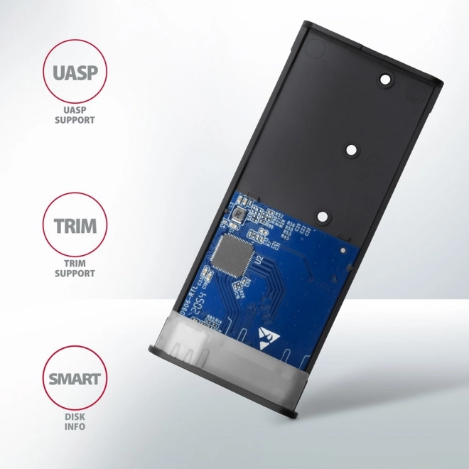Externá hliníková bezskrutková skrinka AXAGON s USB-C 3.2 Gen 2 pre M.2 NVMe / SATA SSD