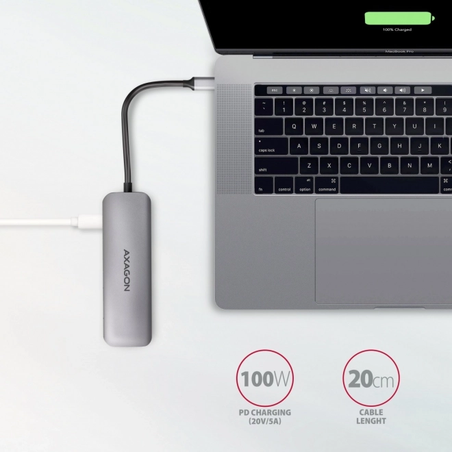 Wieloportový hub AXAGON 5v1 USB 3.2 Gen 1