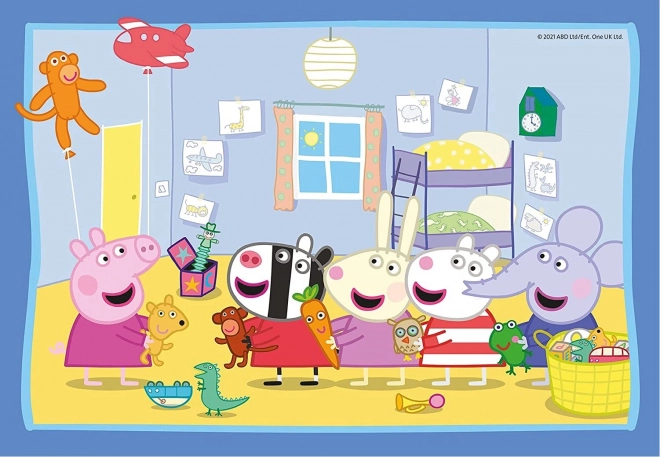 Prasiatko Peppa: Peppino dobrodružstvá puzzle 2x12 dielikov