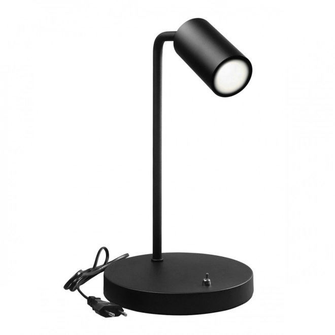 Stolná lampa GU10 s vypínačom Maclean čierna okrúhla