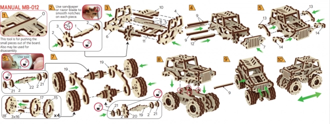 Drevené 3D puzzle Monster Truck Superfast