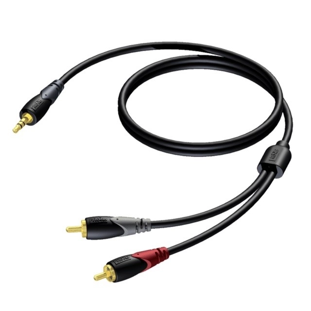 Stereo kábel 3,5 mm Jack - 2x RCA Cinch 5 m