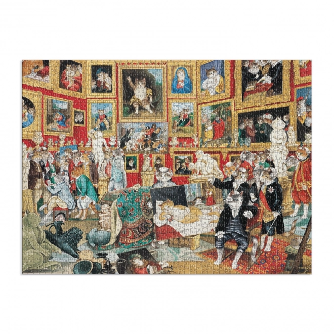 Puzzle Meowsterpiece: Galéria Uffizi 1500 dielikov