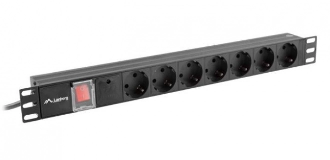 Listva zasilania Rack PDU 19" 1U 7x Schuko čierna