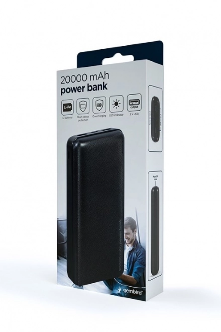 Powerbanka 20000 mAh čierna