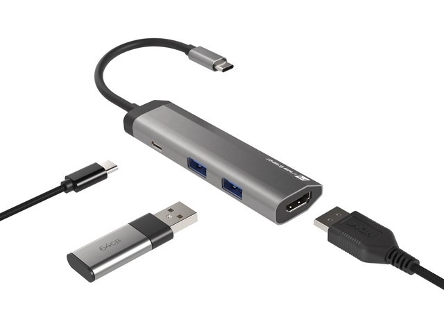 Ultratenká stacja dokująca USB-C Natec Fowler Slim