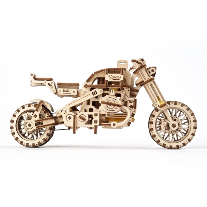 Ugears 3D puzzle Motocykel s vozíkom 380 dielikov