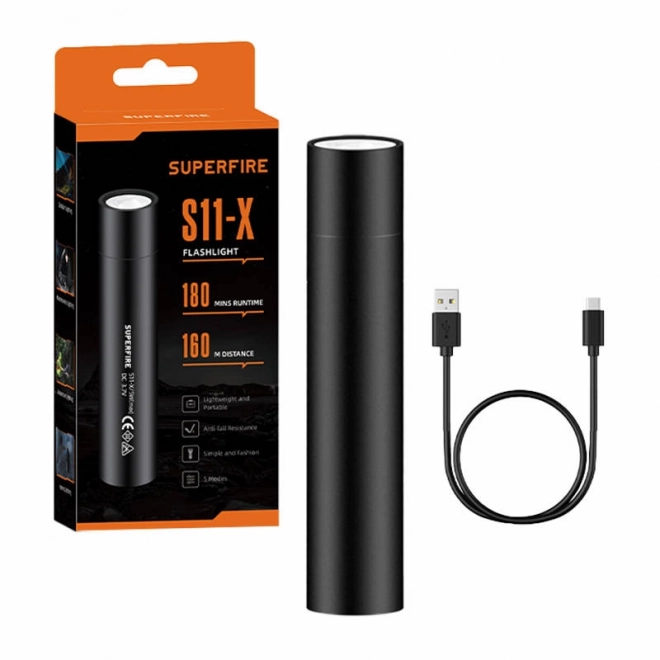 Mini baterka Superfire S11-X 700 lm USB