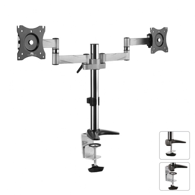 Stojan na dva monitory LCD Maclean 13-27" 8 kg hliníkový