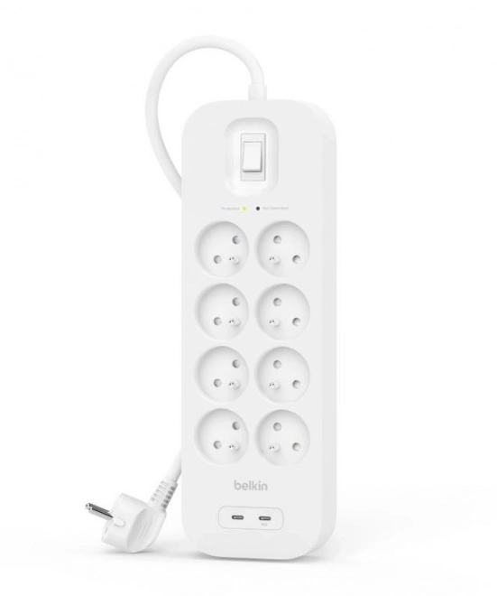 Prepäťová ochrana s USB-C portami Belkin SurgePlus 8 zásuviek