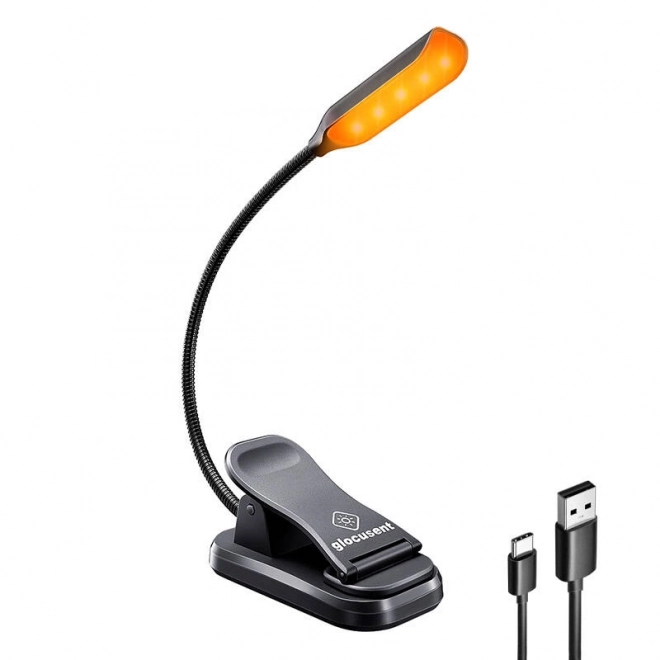 Bezdrôtová lampa s klipom Glocusent USB-C čierna