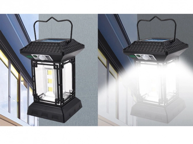 Solárna lampa s pohybovým senzorom a diaľkovým ovládaním