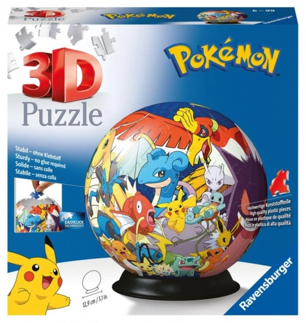 3D puzzle guľôčka Pokémon