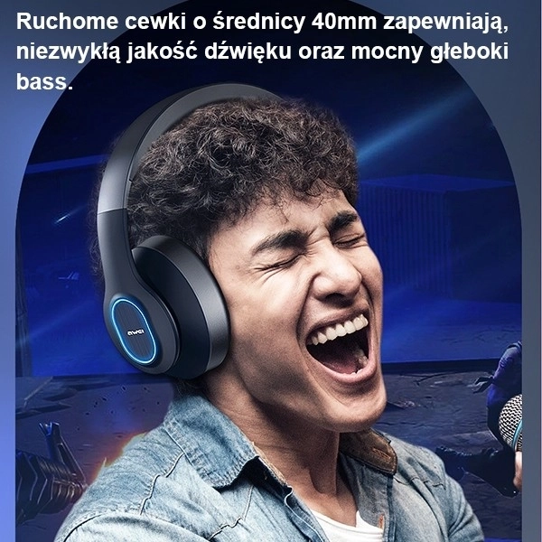 Bezdrôtové slúchadlá Awei Bluetooth čierna