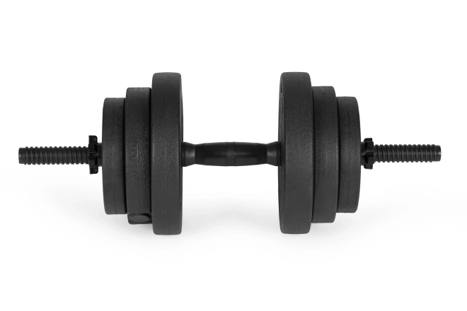 Nastaviteľná činka 2x20 kg s osou a kettlebellom