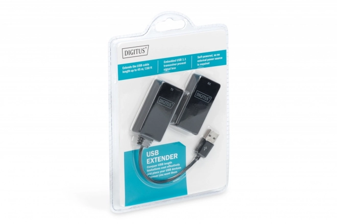 USB Extender DIGITUS pre prenos na 45m, čierny