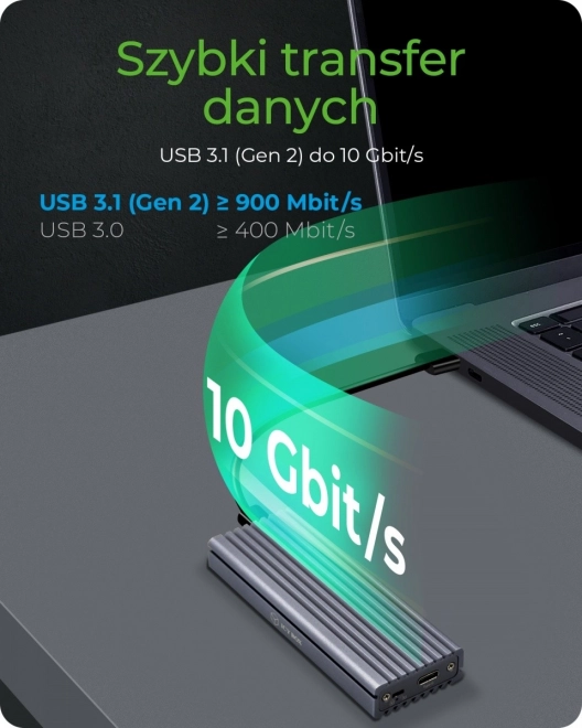 Icy Box externé puzdro pre SSD M.2 NVMe s USB‑C 10 Gb/s