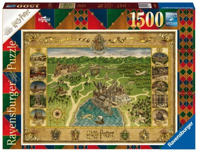 Puzzle Harry Potter: Mapa Bradavic 1500 dielikov