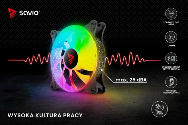 Súprava ventilátorov blast s ARGB ilumináciou 3 x 120mm
