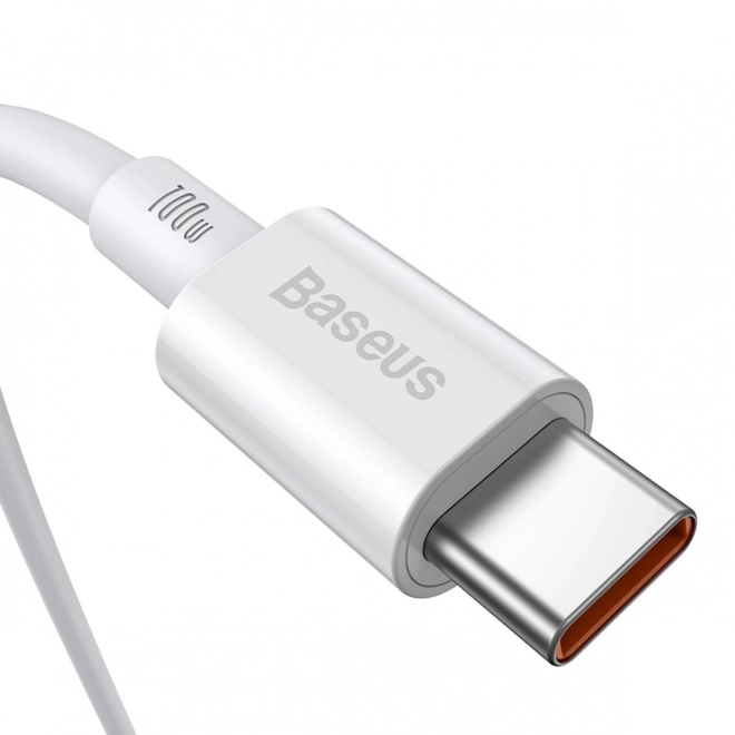 Rýchlonabíjací kábel Baseus Superior USB-C na USB-C, 100W, 1m, biely