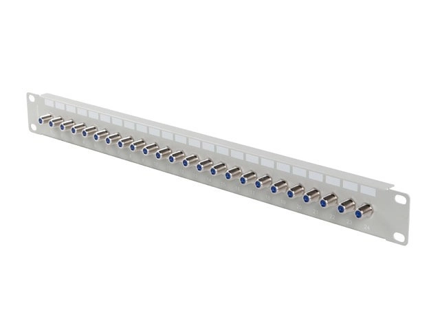 Patch panel 24 portov 19 palcov sivý