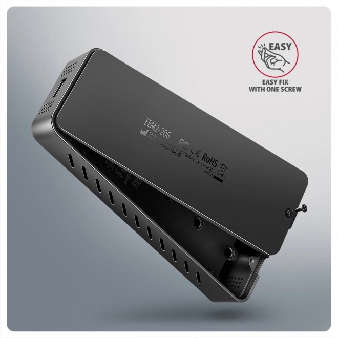 Rýchla vonkajšia hliníková skrinka USB-C 20Gbps pre NVMe SSD disky