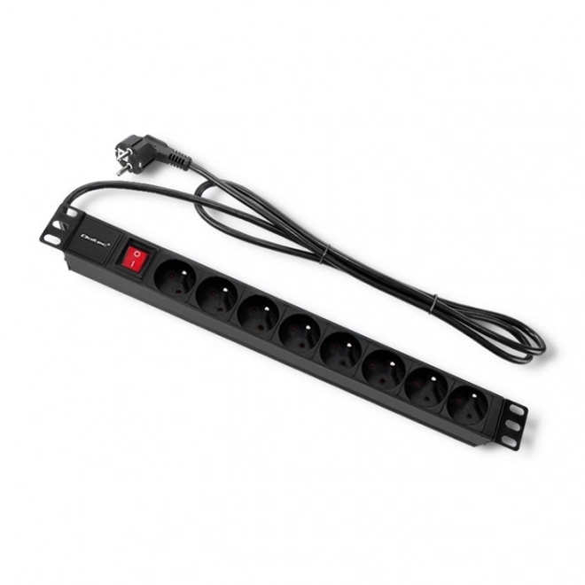 Listva na prúd do skrine RACK 1U - 16A, PDU, 8xFRENCH, 2m