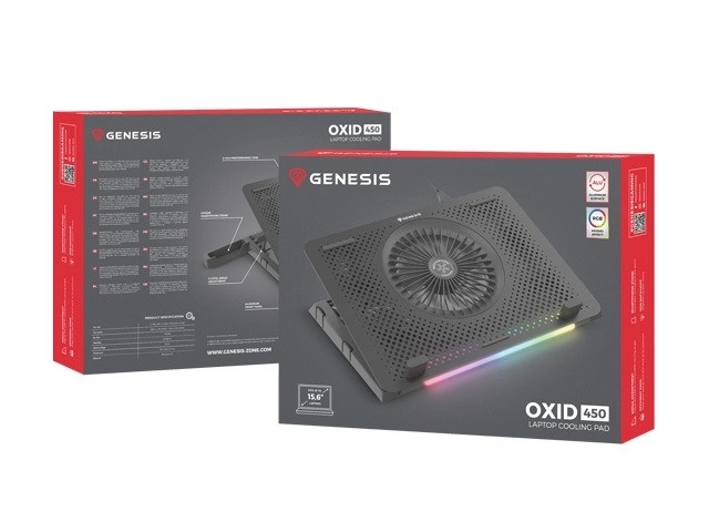Chladiaca podložka na notebook Genesis Oxid 450 RGB 15.6''