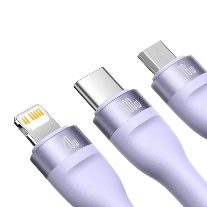 Univerzálny USB kábel Baseus Flash Series 2 fialový