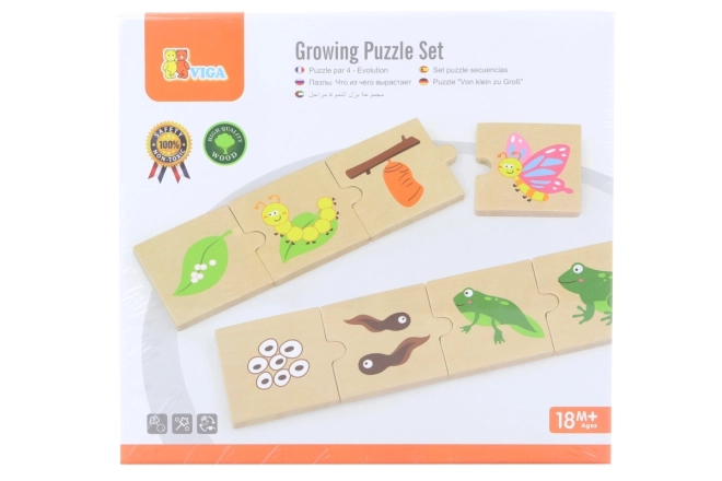 Drevené puzzle Evolúcia