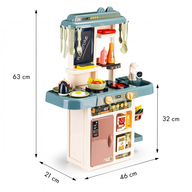 Kuchynka pre deti so zvukmi, LED a parným generátorom