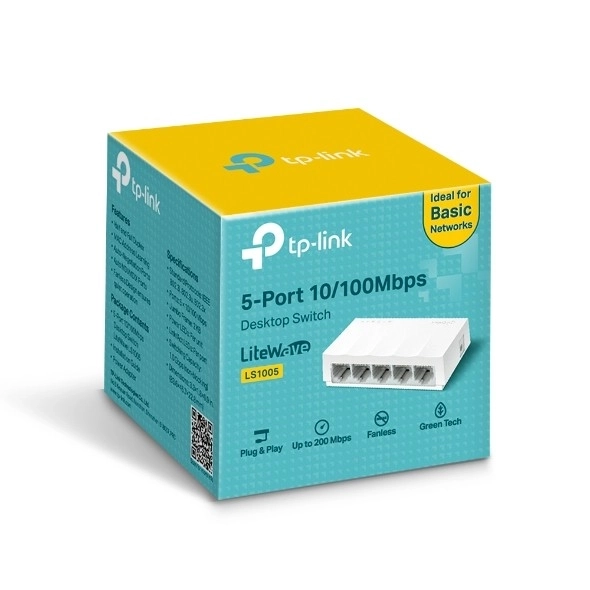 Prepínač LS1005, 5 portov 10/100Mb/s