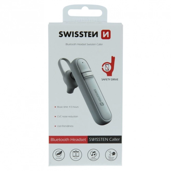 Bluetooth slúchadlá Swissten Caller biele