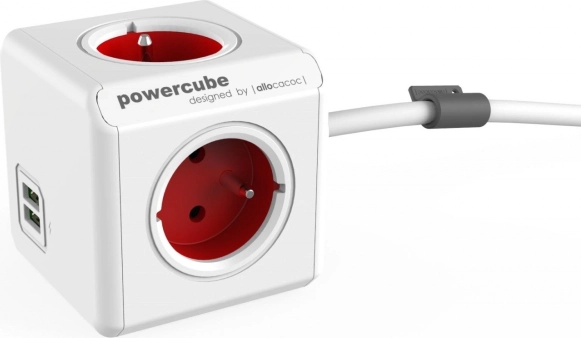 Predlžovací adaptér PowerCube Extended USB 1,5 m, červená