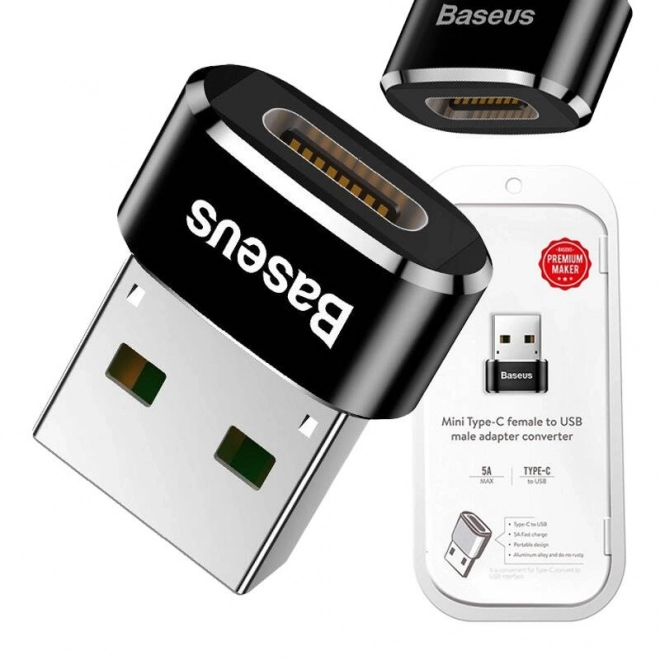 Adaptér Baseus USB-C na USB-A 5A - čierny