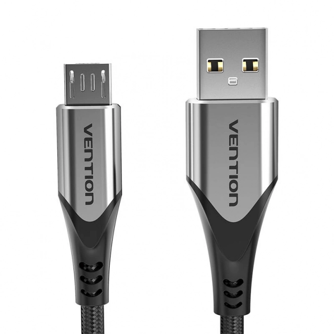 Kábel USB 2.0 A na Micro USB Vention 3A 0,25m sivý