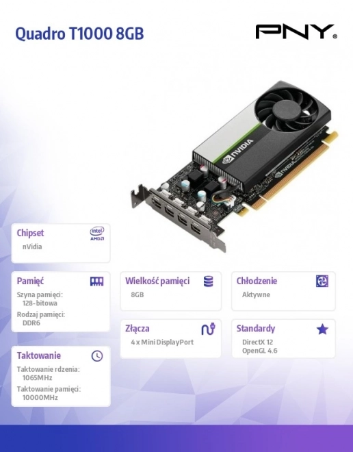 Grafická karta PNY Quadro T1000 8GB GDDR6