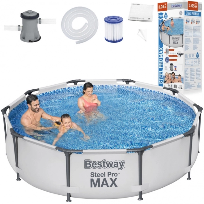 Nadzemný bazén Steel Pro MAX s kartušovou filtráciou