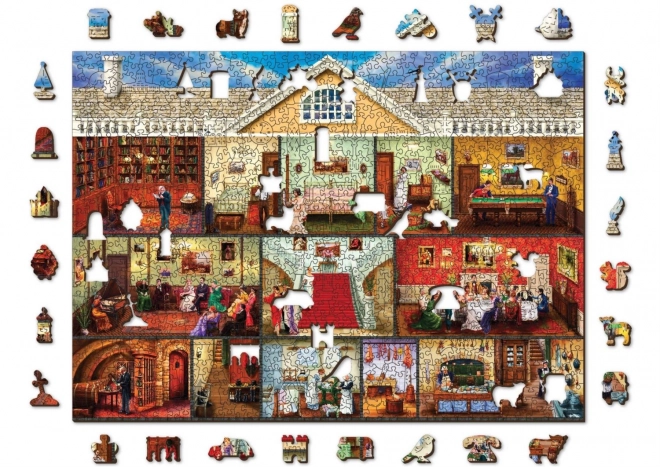 Drevené mesto Drevené puzzle Viktoriánske sídlo 2v1, 1010 dielikov EKO