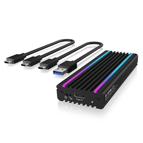 Obudowa pre NVMe SSD s RGB osvetlením